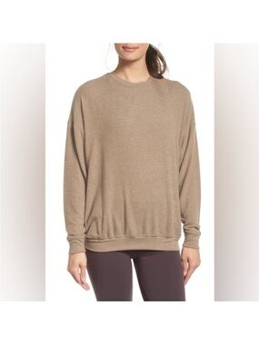 ALO YOGA Soho Pullover (Toasted Almond) Size: MEDIUM MSRP: $98 NWOT 🏷️